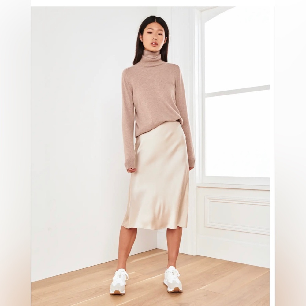 Quince Cream A-Line Skirt